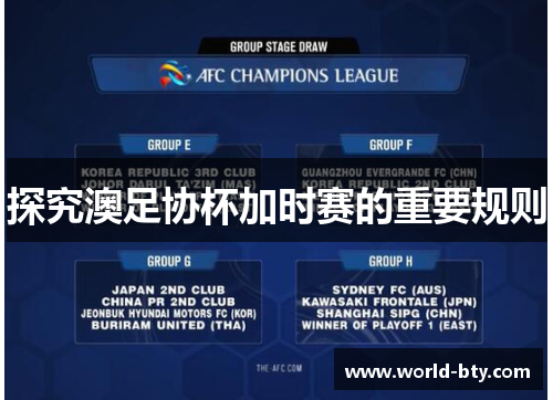 探究澳足协杯加时赛的重要规则 探究澳足协杯加时赛的重要规则